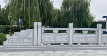 甘肃 芝麻灰桥栏杆、河道栏杆安装效果