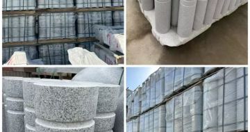 甘肃 芝麻白花岗岩挡车柱、隔离柱多少钱