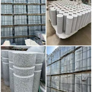 甘肃 芝麻白花岗岩挡车柱、隔离柱多少钱