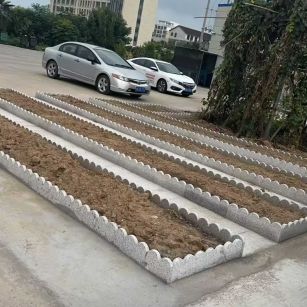 甘肃 花边石、花围石、花园石安装效果
