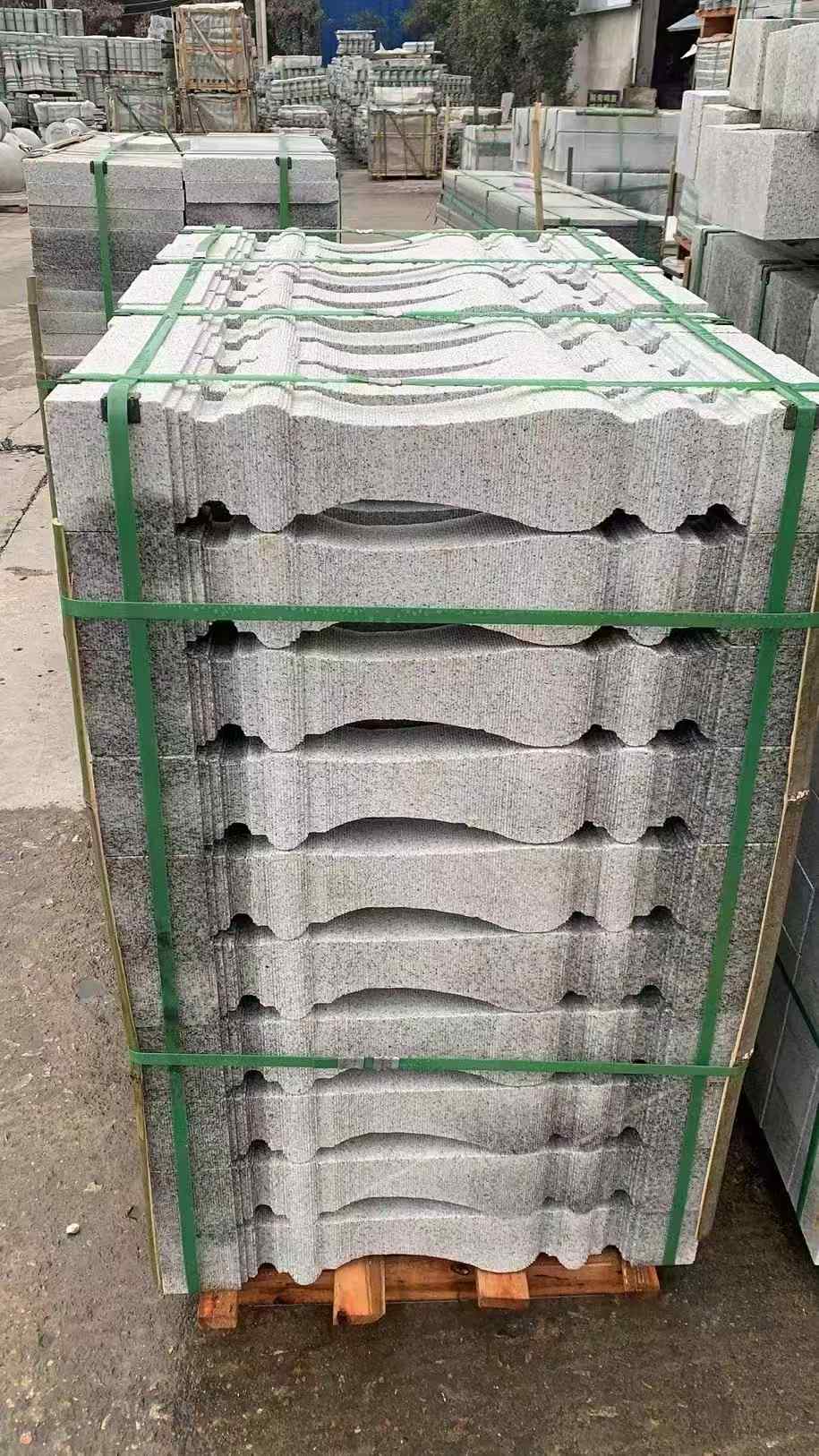 甘肃 芝麻白方形拉丝面，栏杆花瓶柱