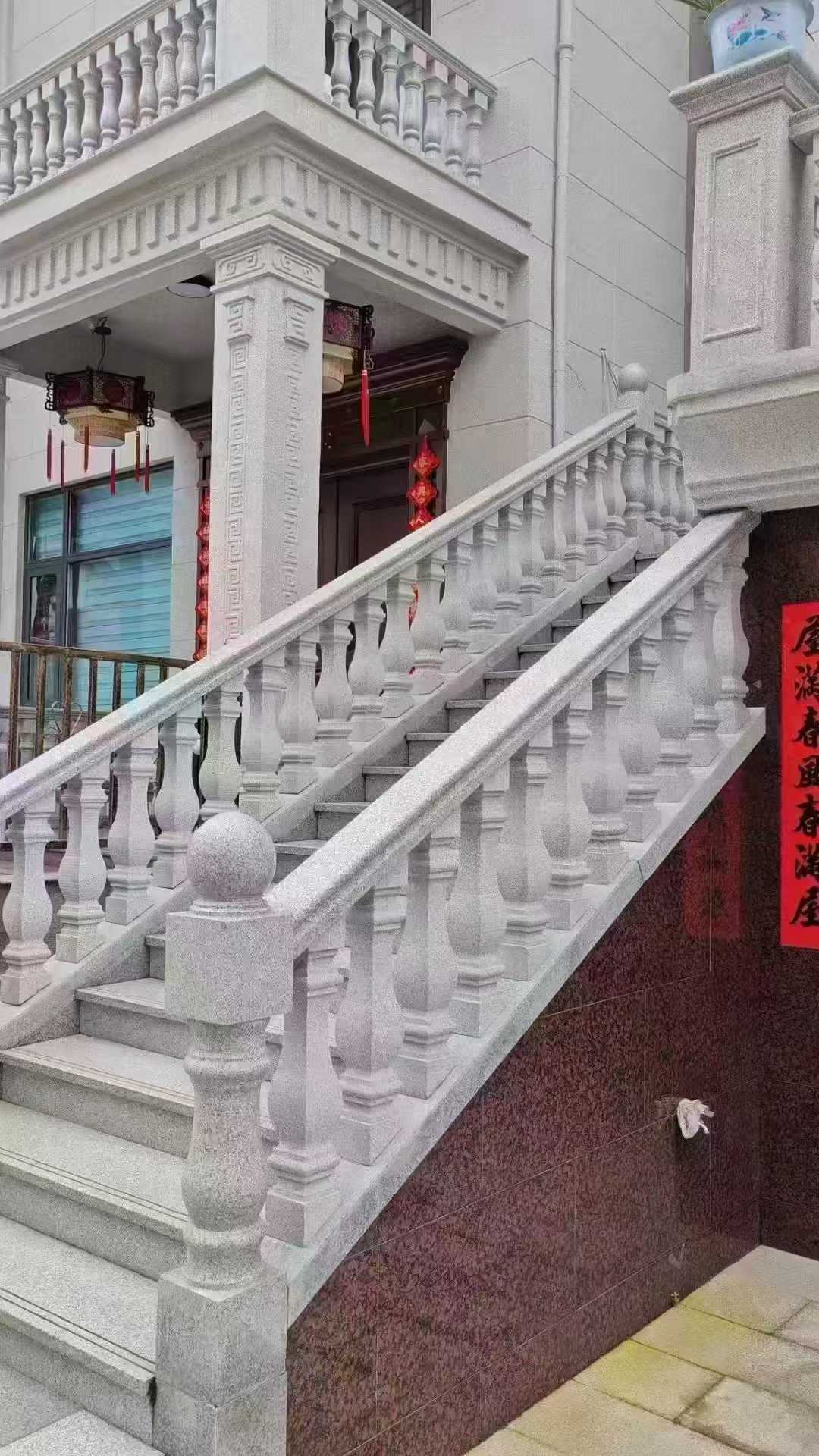 甘肃 天然石材 阳台庭院护栏、栏杆