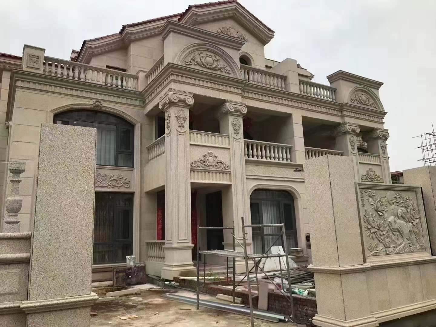 甘肃黄金麻别墅外墙安装效果